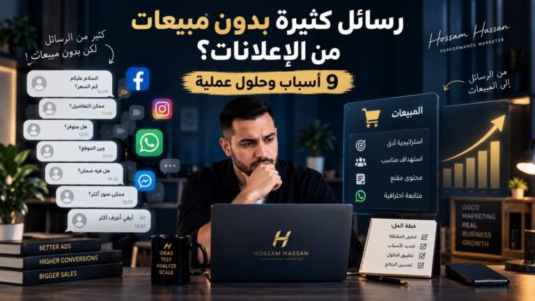رسائل كثيرة بدون مبيعات من الإعلانات؟ 9 أسباب وحلول عملية
