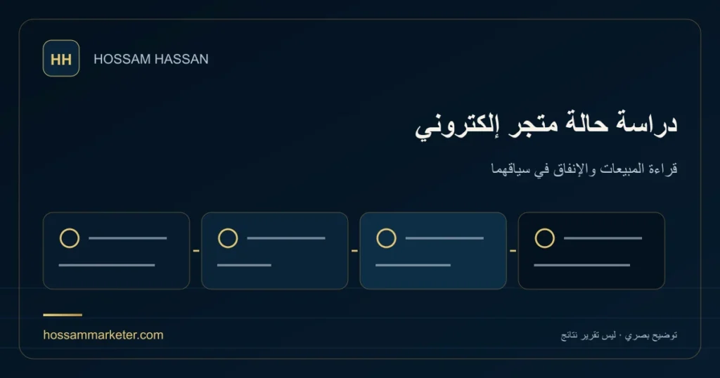 دراسة حالة متجر إلكتروني — قراءة المبيعات والإنفاق في سياقهما
