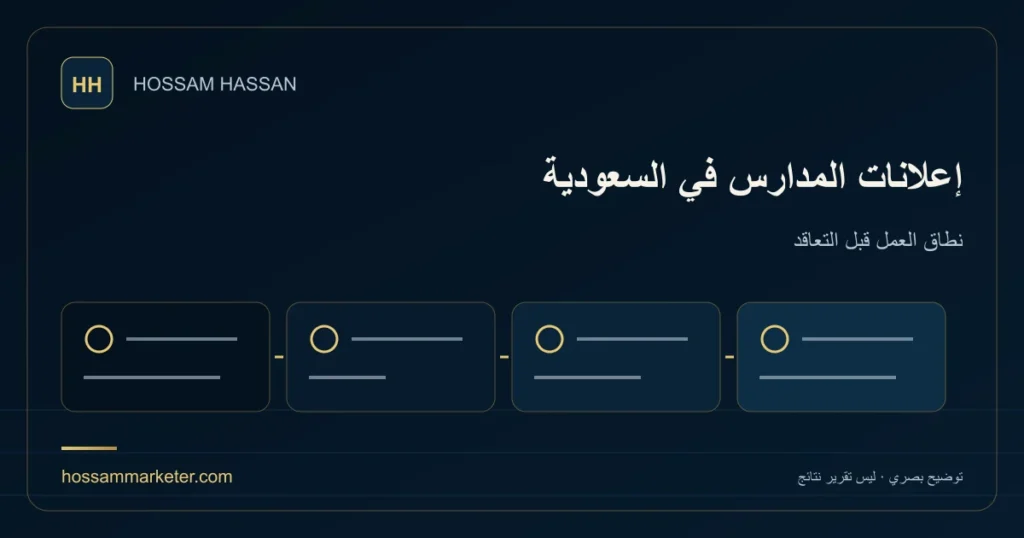 إعلانات المدارس في السعودية — نطاق العمل قبل التعاقد
